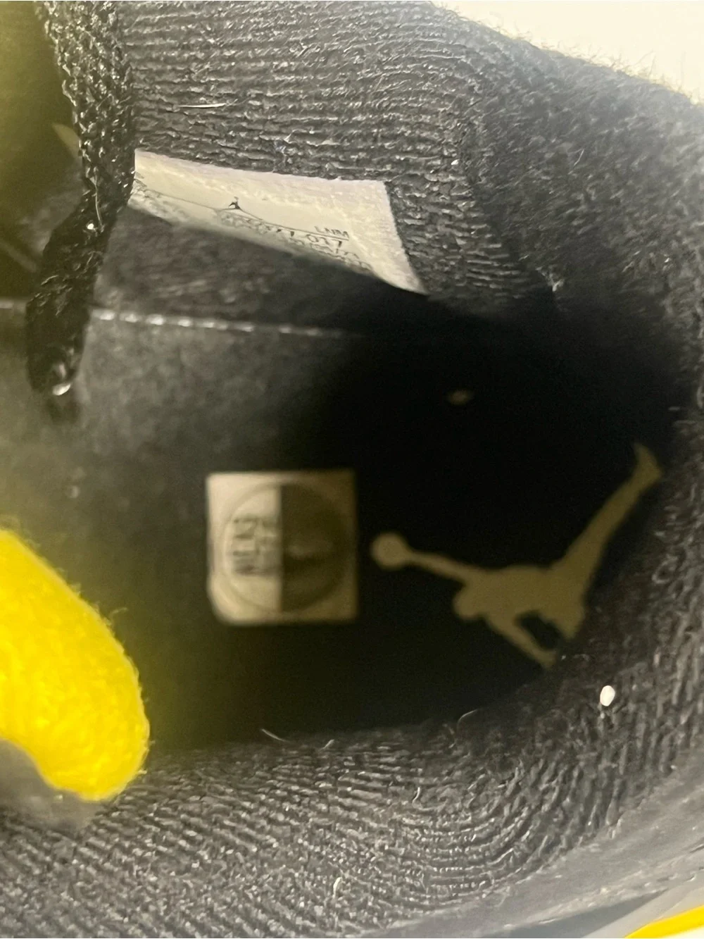 Jordan Men’s Athletic Shoes Black and Yellow